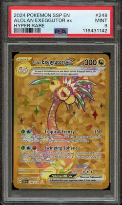 2024 Pokemon SS Alolan Exeggutor ex HR #248/191 Mint PSA 9 FREE SHIPPING - Image 1