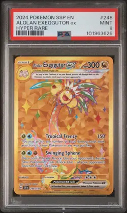 2024 POKEMON SSP EN ALOLAN EXEGGUTOR EX 248/191 HYPER RARE PSA 9 - Image 1