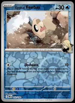 Cynthia's Feebas 052/182 Common Destined Rivals Pokemon Reverse Holo Near Mint - Image 1