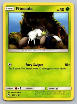 Pokemon TCG SM - Lost Thunder Nincada 29/214 - Image 1