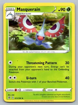 Pokemon TCG SWSH02: Rebel Clash Masquerain 011/192 - Image 1