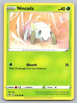 Pokemon TCG SWSH04: Vivid Voltage Nincada 013/185 - Image 1