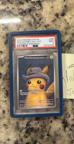 PSA 9 Pikachu with Grey Felt Hat 085 Sv: Scarlet & Violet Promo Card - Image 1