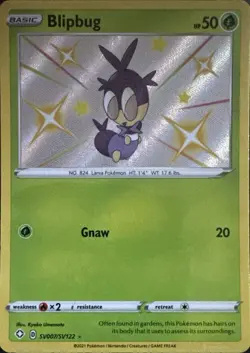 Blipbug SV007/SV122 Shiny Rare Shining Fates Shiny Vault Pokemon Near Mint - Image 1