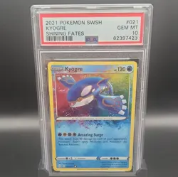Pokemon 2021 SWSH Shining Fates Kyogre 021/072 Holo Amazing Rare PSA 10 - Image 1
