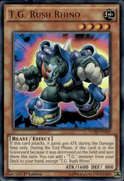 T.G. Rush Rhino - Ultra Rare 1st Edition LC5D-EN210 - LP - YuGiOh - Image 1