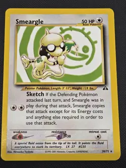 Smeargle - 30/75 Non Holo Rare - Neo Discovery Pokemon Card NM - Image 1