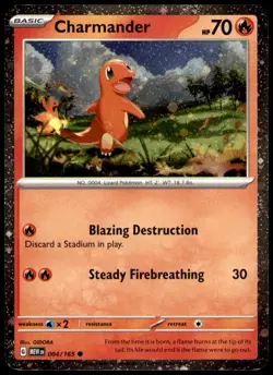 Charmander 004/165 Cosmo Holo Promo Miscellaneous Cards Pokemon Near Mint - Image 1