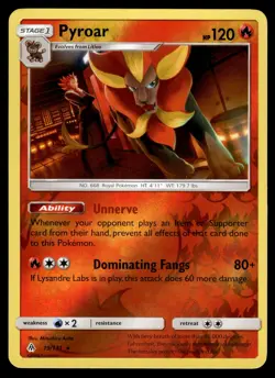 Pyroar 19/131 Reverse Holo Forbidden Light Pokemon Card - Image 1