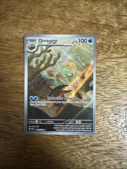 Pokemon TCG Omanyte Scarlet & Violet 151 Illustration Rare Card 180/165 - Image 1