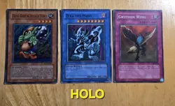 Vintage 1996 YuGiOh Cards Holo Common Mixed Lot of 102 Fair Condition - Image 1