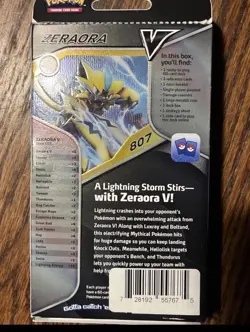 POKEMON TCG ZERAORA V BATTLE DECK FACTORY SEALED NEW (60 CARDS) - Image 5
