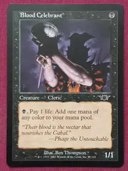 Magic The Gathering LEGIONS BLOOD CELEBRANT black card MTG - Image 1