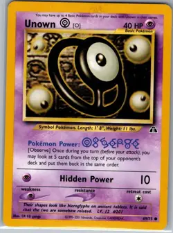 Unown [O] 69/75 Non Holo Neo Discovery - Pokemon Card - NM - Image 1