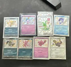 Pokemon TCG Paldean Fates Shiny Holo 9-Card Lot Sableye Ralts Squawkabilly - Image 1