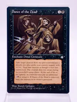 MTG Dance of the Dead Ice Age 1995 Vintage Rare Black Enchantment MP Old School - Image 1