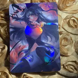Blake Belladonna RWBY GODDESS BLUE ACG Waifu GIRL Foil Anime Card - Image 1