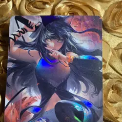 Blake Belladonna RWBY GODDESS BLUE ACG Waifu GIRL Foil Anime Card - Image 2