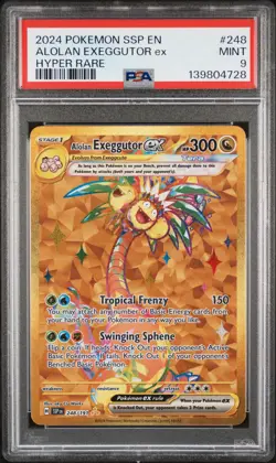 2024 POKEMON SSP EN-SURGING SPARKS HYPER RARE #248 ALOLAN EXEGGUTOR EX PSA 9 - Image 1