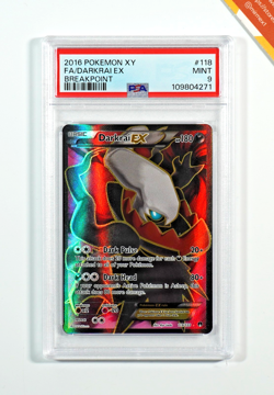 Pokemon PSA 9 Darkrai Ex #118 Full Art XY Breakpoint 2016 English - Image 1