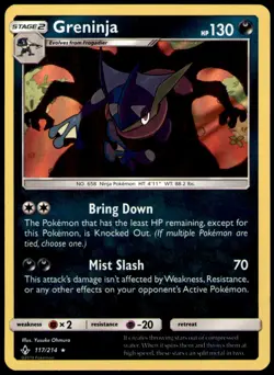 Greninja 117/214 Holo Rare Unbroken Bonds Charizard Silouhette Holo NM - Image 1