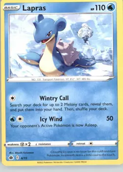 Lapras 006/015 Promo McDonald's Promos 2022 Pokemon Near Mint - Image 1