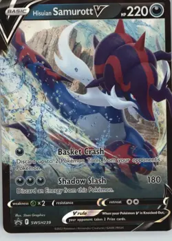 Hisuian Samurott V SWSH239 Holo Promo Sword & Shield Promo Pokemon Near Mint - Image 1