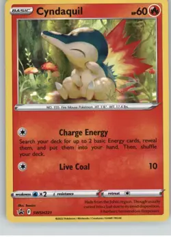 Cyndaquil (Cosmos Holo) SWSH221 Holo Promo Sword & Shield Promo Pokemon Holo NM - Image 1