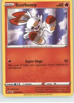 Scorbunny SWSH002 Holo Promo Sword & Shield Promo Pokemon Holo Near Mint - Image 1