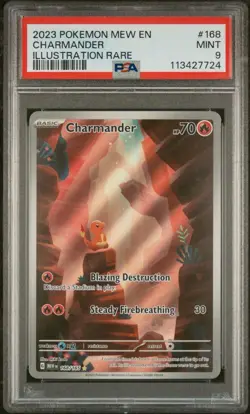 2023 Pokemon Scarlet & Violet 151 Mew EN Full Art IR Charmander PSA 9 MINT - Image 1