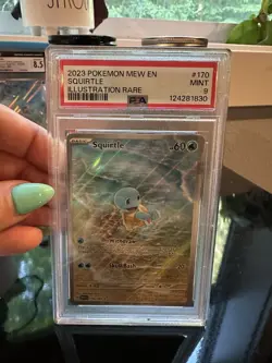 Pokemon Squirtle 170/165 Scarlet & Violet 151 PSA 9 Illustration Rare Holo - Image 1