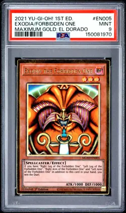 2021 YU-GI-OH! MAXIMUM GOLD: EL DORADO #EN005 EXODIA THE FORBIDDEN ONE PSA 9 - Image 1