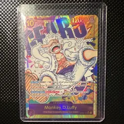Bandai One Piece CCG Monkey.D.Luffy OP05-119 Secret Rare Alt Art Foil EN - Image 1