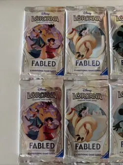 9x Fabled Booster Packs New Sealed Disney Lorcana English Rare 🔥 - Image 2