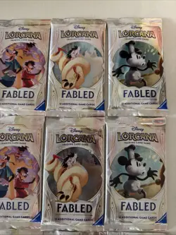9x Fabled Booster Packs New Sealed Disney Lorcana English Rare 🔥 - Image 3