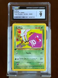 Pokemon Koffing 58 Team Rocket 1st Edition CGC 9 - Image 1