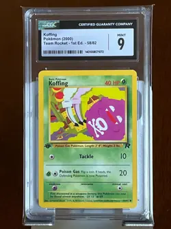 Pokemon Koffing 58 Team Rocket 1st Edition CGC 9 - Image 4