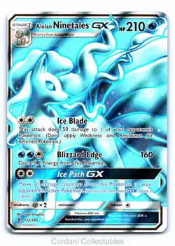 Alolan Ninetales GX 132/145 - Guardians Rising - Pokemon Card - Near Mint - Image 1