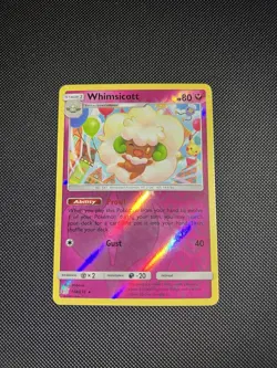 NM Pokemon Whimsicott S&M Unified Minds Rare Reverse Holo 2019 #144/236 - Image 3