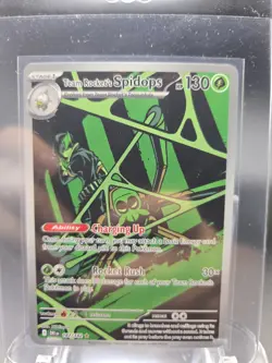 Team Rocket’s Spidops 187/182 IR Destined Rivals ILLUSTRATION RARE HOLO Pokemon - Image 1
