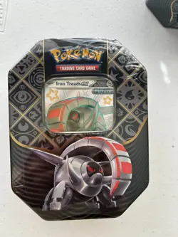 Pokemon Iron Treads Ex Sealed Tin Paldean Fates 2024 TCG - Image 1
