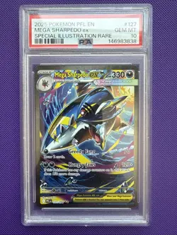 Pokemon Mega Sharpedo Ex Phantasmal Flames Special Illustration Rare #127 PSA 10 - Image 1