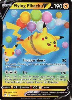 Flying Pikachu V 006/025 Holo V Rare Celebrations Pokemon Near Mint - Image 1