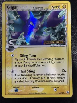 Gligar 16/101 Rare Dragon Frontiers Reverse Holo Stamped Pokemon HP - Image 1