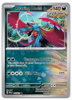 Roaring Moon (Master Ball Pattern) (Holo) NM SV: Prismatic Evolutions Pokemon - Image 1