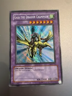 Gaia The Dragon Champion LOB-125 Secret Rare Unlimited Yu-Gi-Oh LOB - Image 1