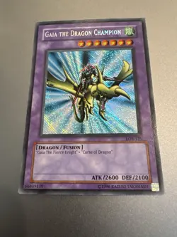 Gaia The Dragon Champion LOB-125 Secret Rare Unlimited Yu-Gi-Oh LOB - Image 2