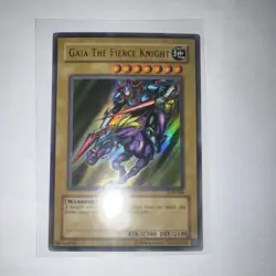 Konami Gaia The Fierce Knight LOB-006 Legend of Blue Eyes Unlimited Card - Image 1