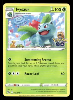Ivysaur 002/078 Pokemon GO NM/M Pokemon - Image 1