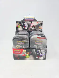 Lot Of 8 Pokemon Black Bolt And White Flare Brand New Sealed Tins With Display - Image 1